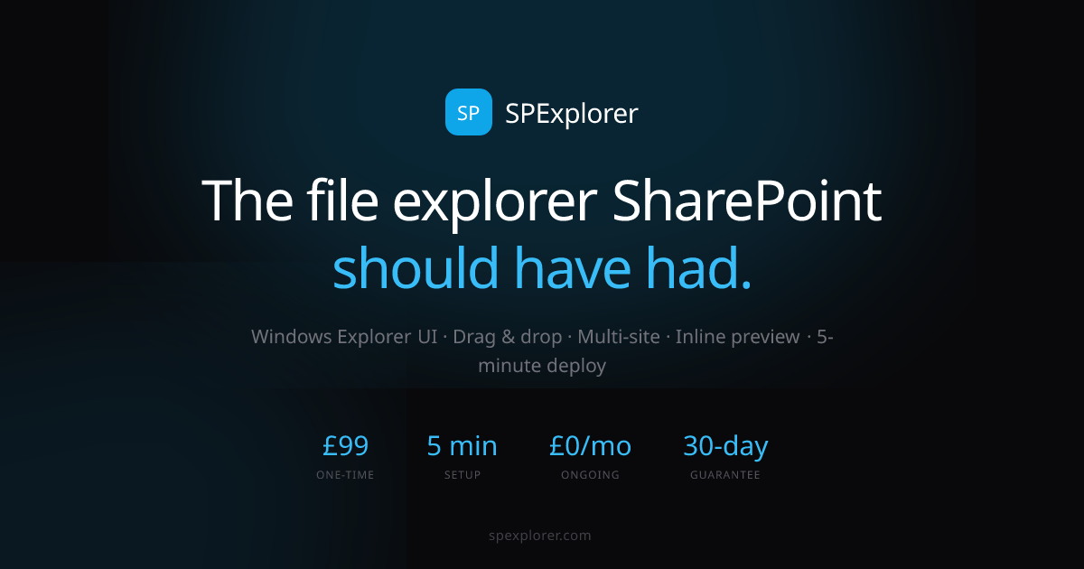 SPExplorer — SharePoint File Explorer & Document Manager